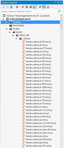 Kendo UI File Structure